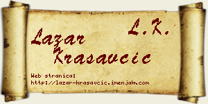 Lazar Krasavčić vizit kartica